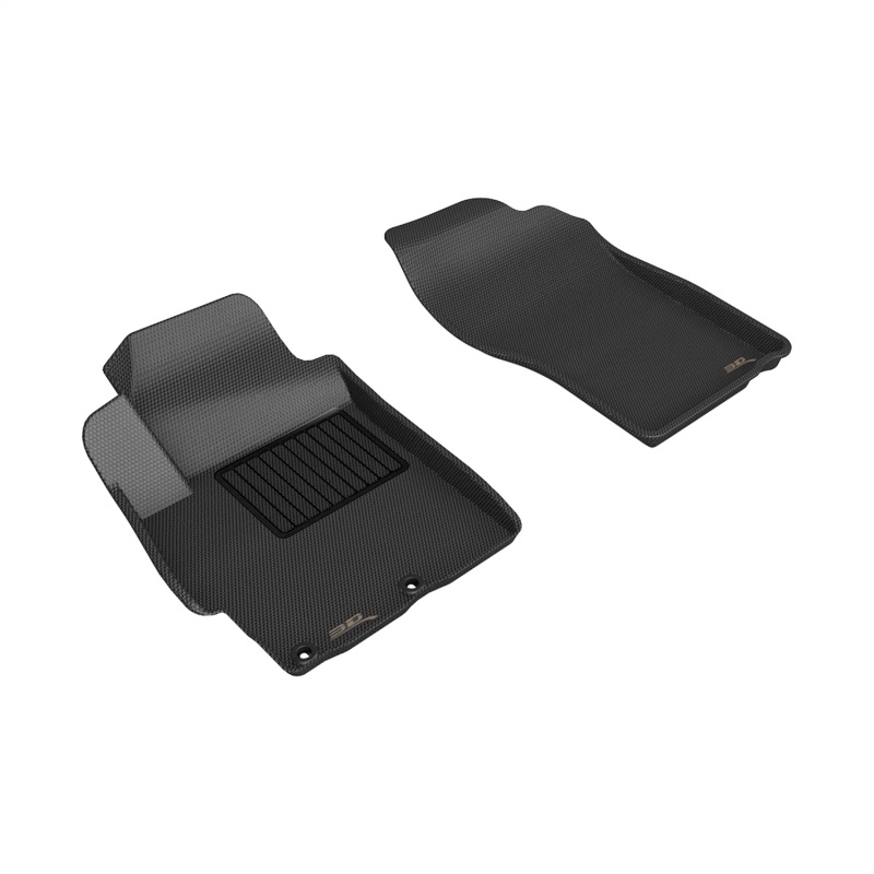 Mitsubishi Evolution Floor Mats - Front - 3D MAXpider - Kagu - Black - `08-`15 Mitsubishi Evolution Floor Mats - Front - 3D MAXpider - Kagu - Black - `08-`15